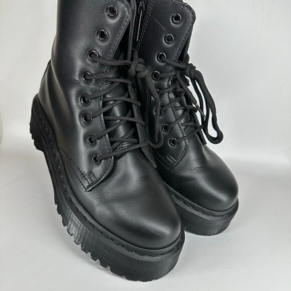 Dr Martens Vegan Jadon II Boot Mono Platforms Black Women's Size 8 - Picture 7 of 16